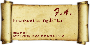 Frankovits Agáta névjegykártya